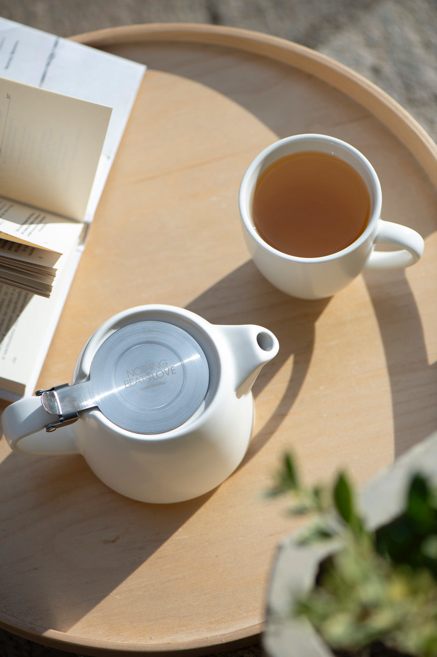 Ceramic teapot with stainless steel filter (500 ml)