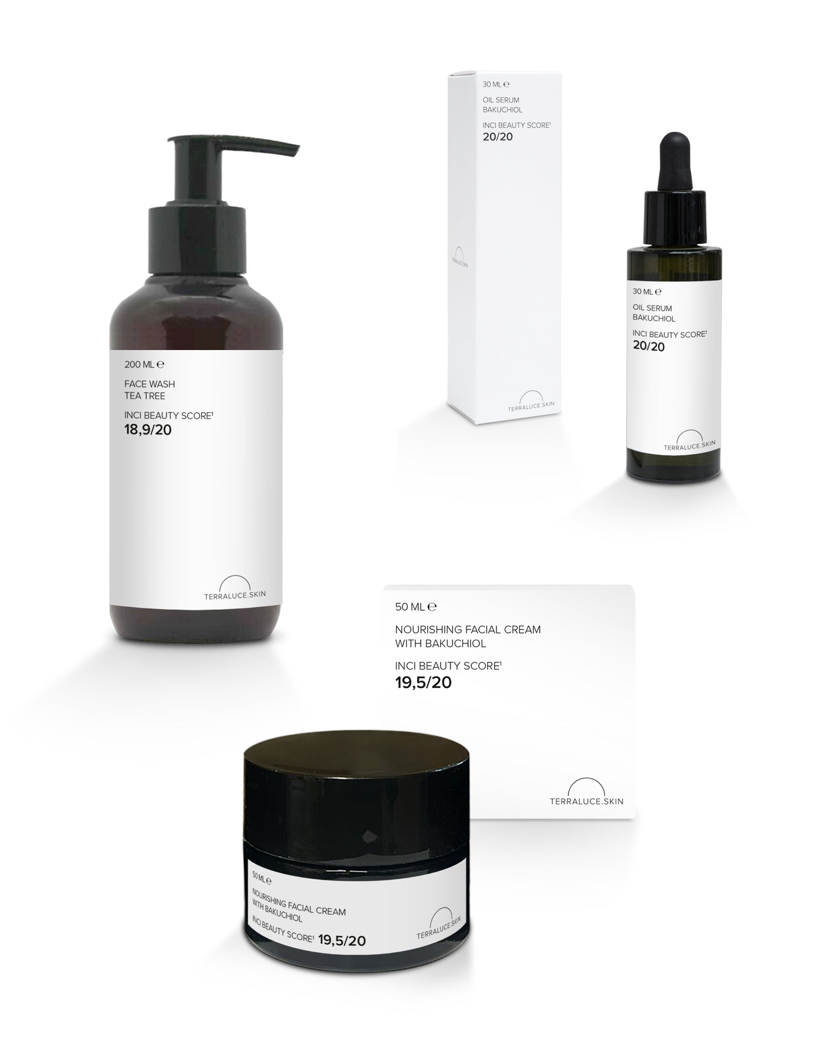 Luxe combi deal met face wash, serum en dagcreme bakuchiol