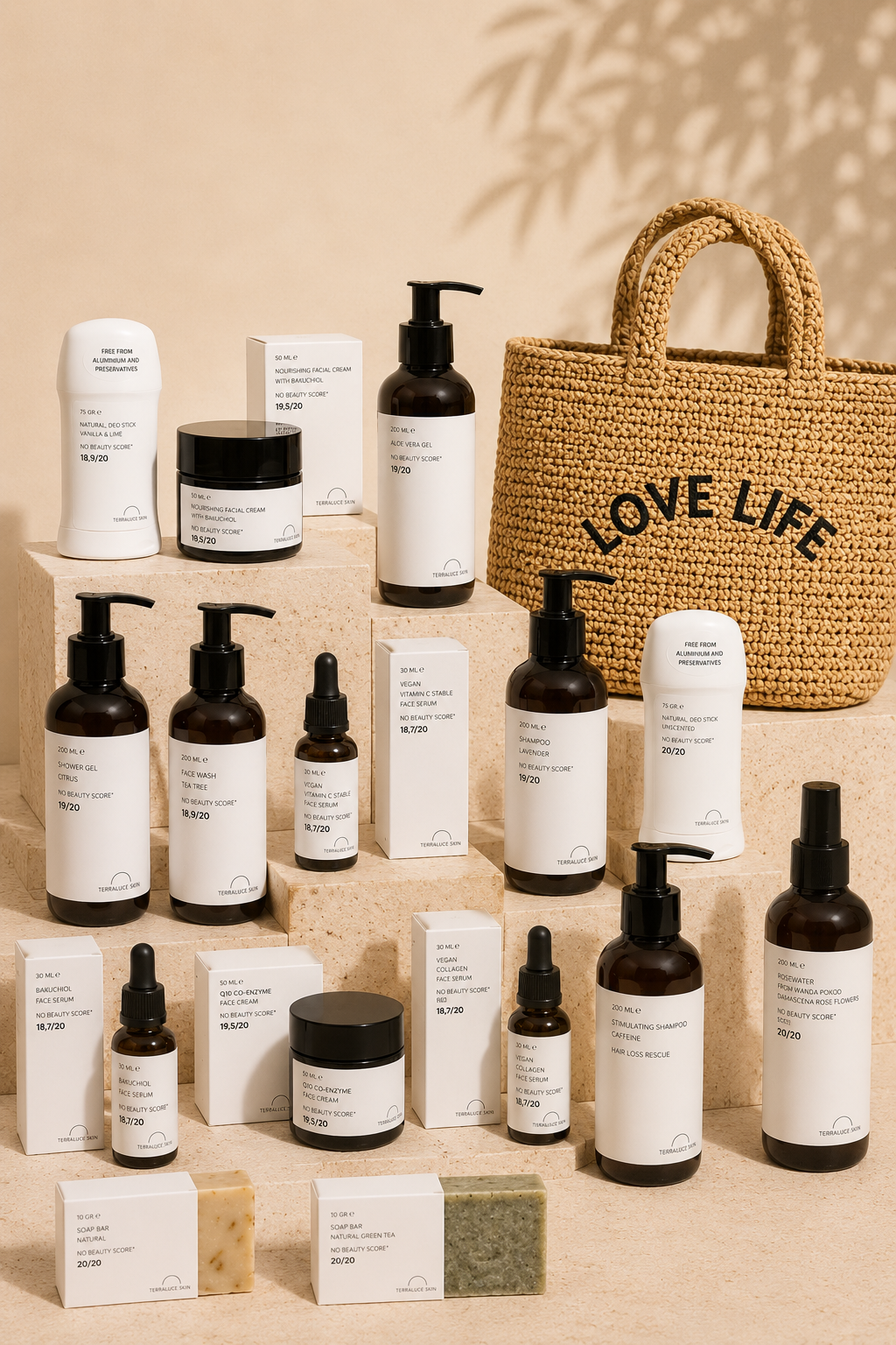 Natuurlijke skincare complete set