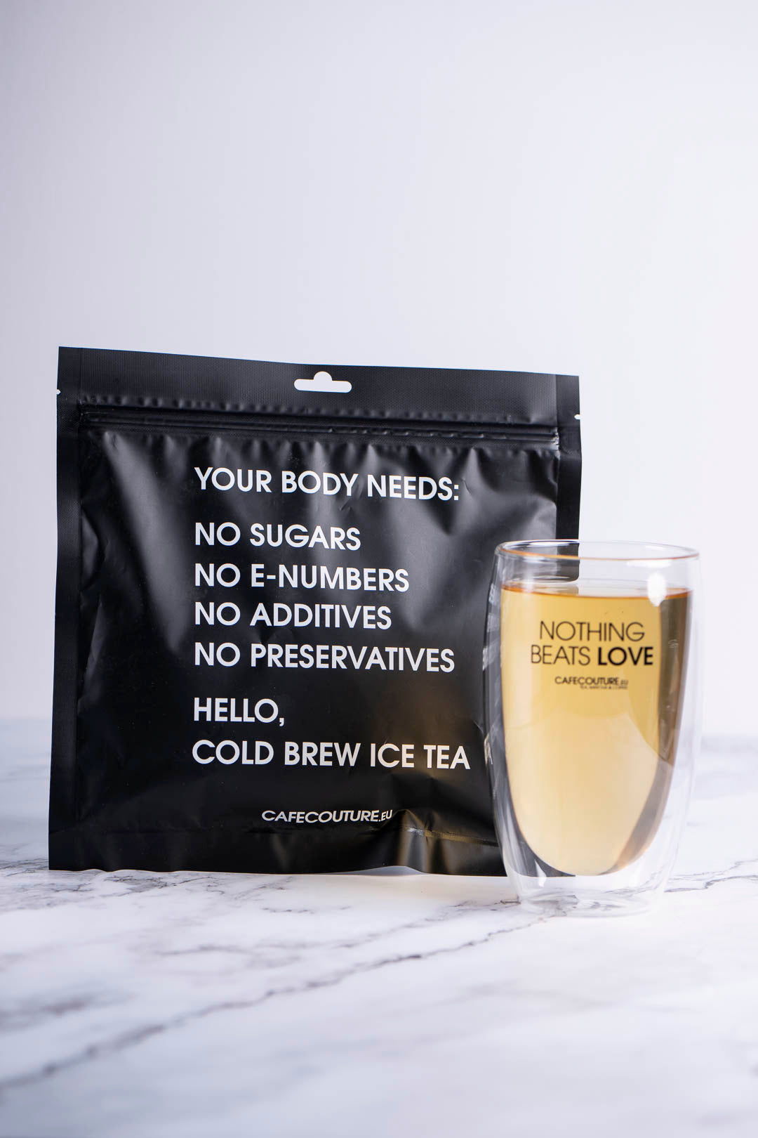 cold brew iced tea drinken tijdens het vasten