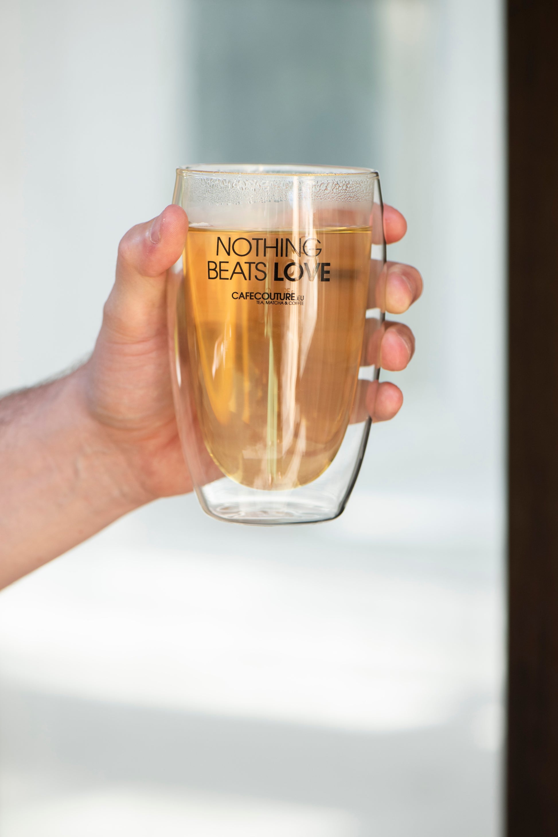 fruitige perzik en peer thee infusie