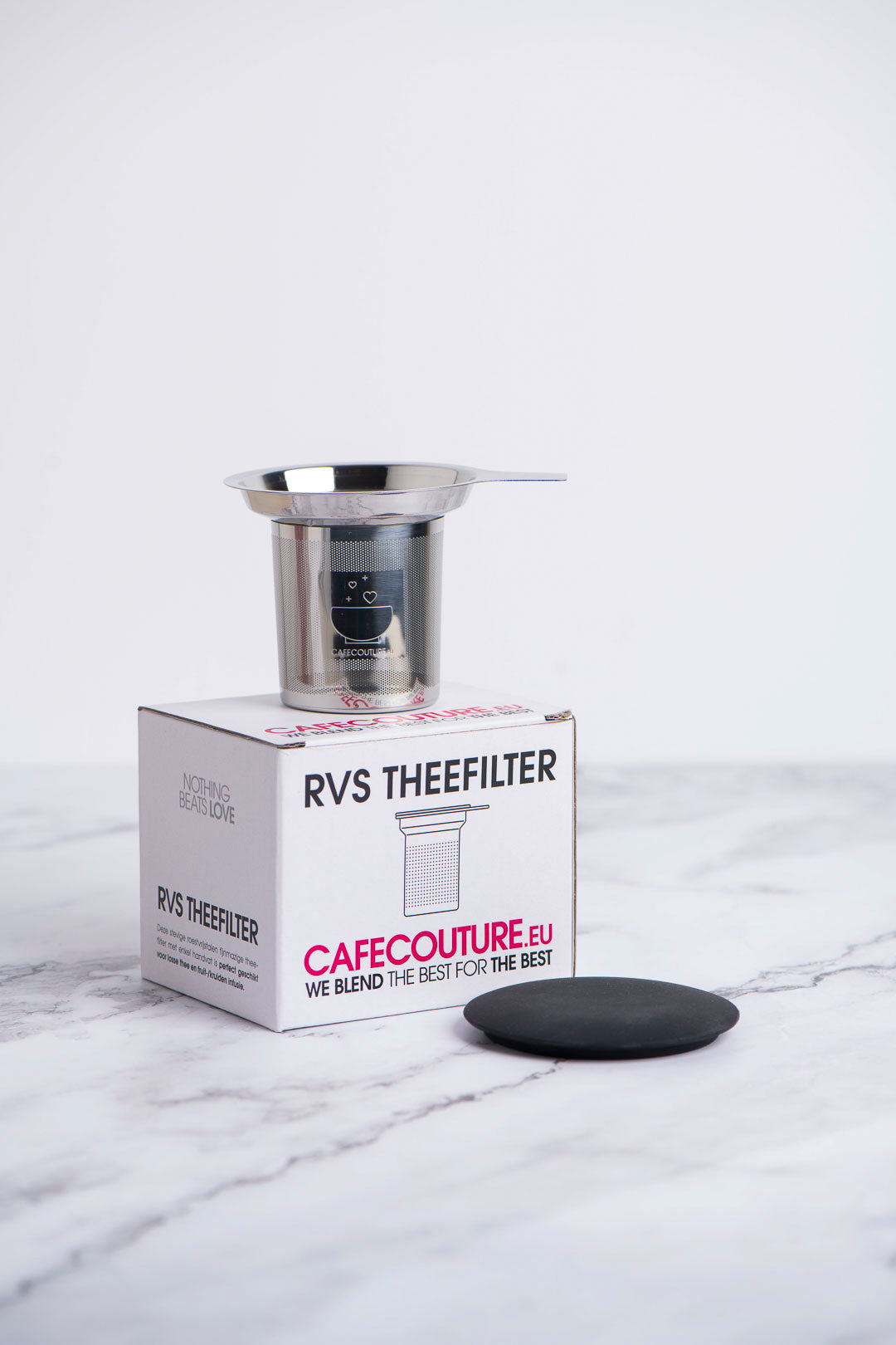 goede rvs theefilter met deksel