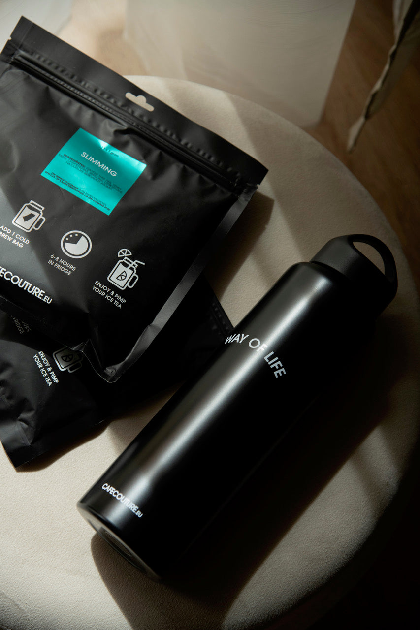 iced tea met groene thee en spirulina