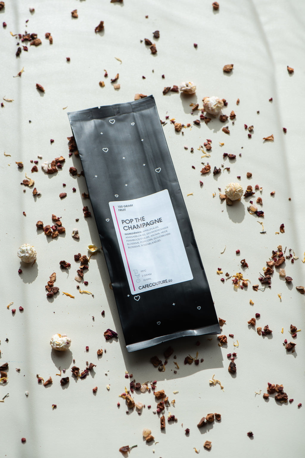 popcorn met champagne thee