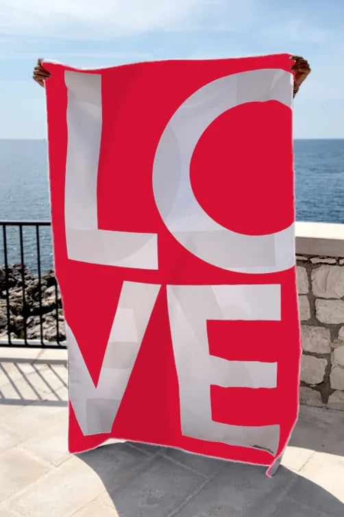 sneldrogende gym handdoek rood wit stijl