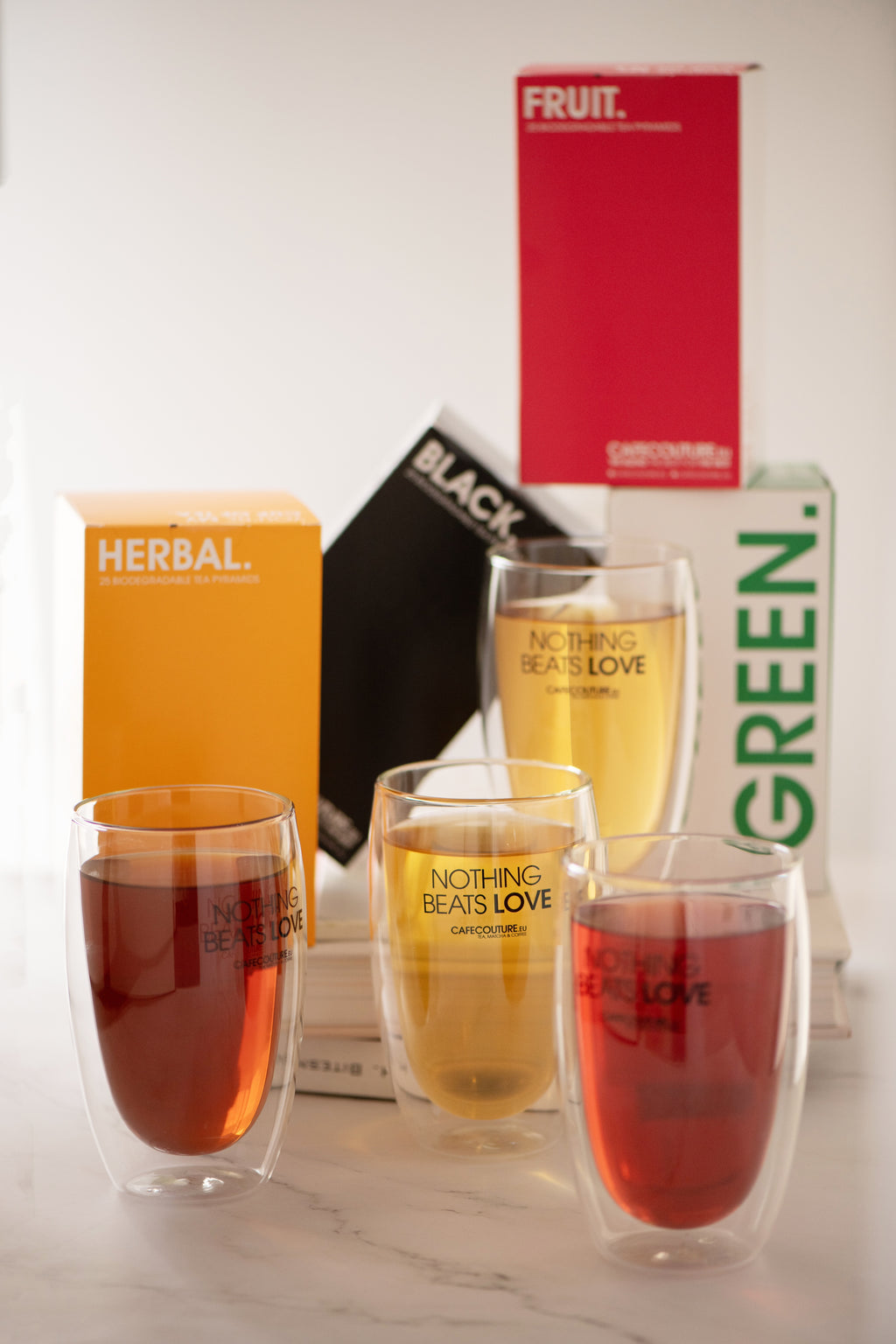 thee enveloppe collectie met 4 smaken