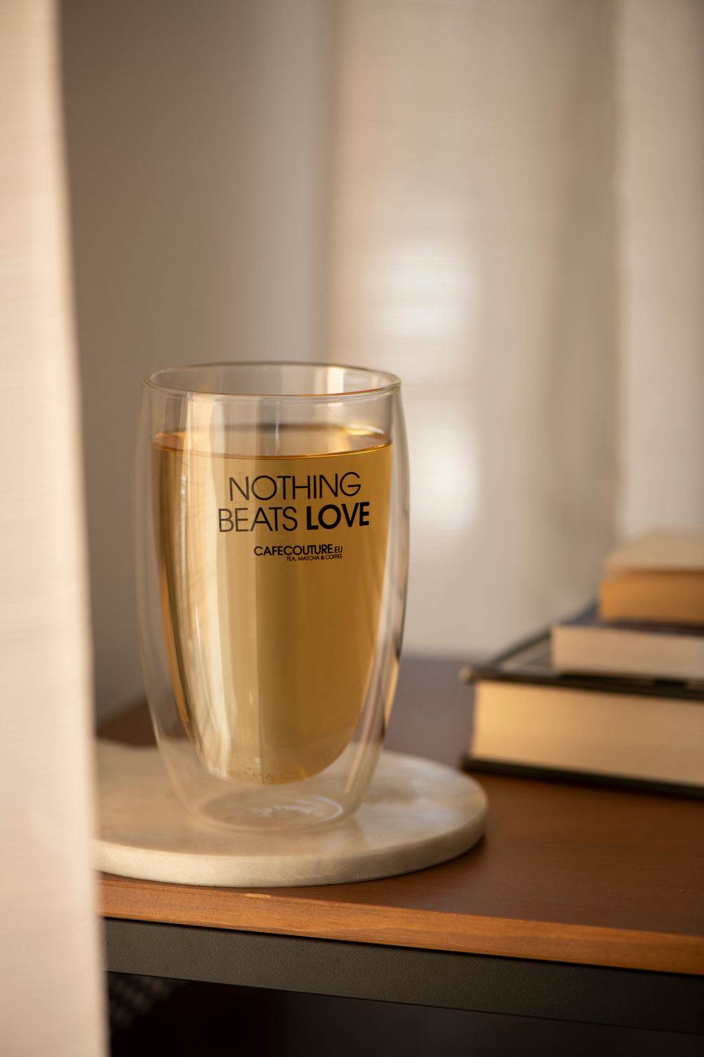 theeglas met dubbelwandig glas